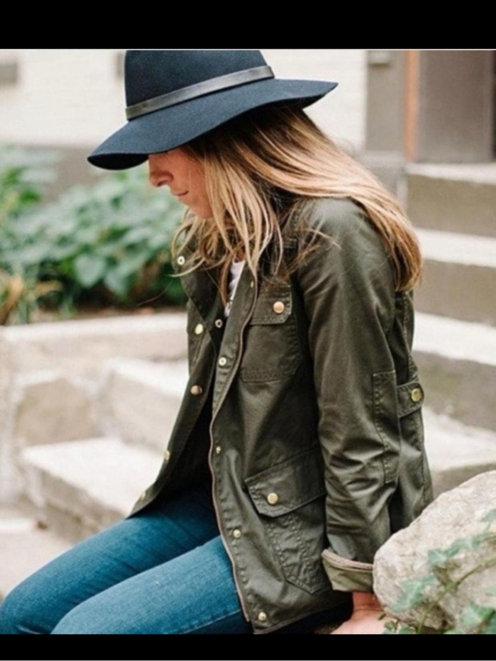 J. Crew Relaxed Boyfriend Field Jacket Olive Green Utility gold Buttons XS - Picture 5 of 13